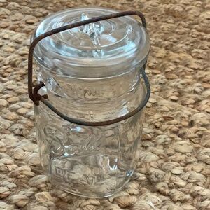 Square Embossed Pint Ball Jar